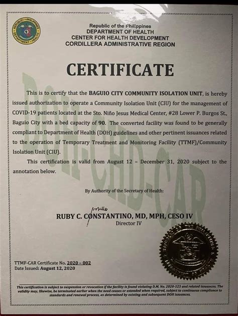 health certificate baguio|Baguio City Health Services Office .